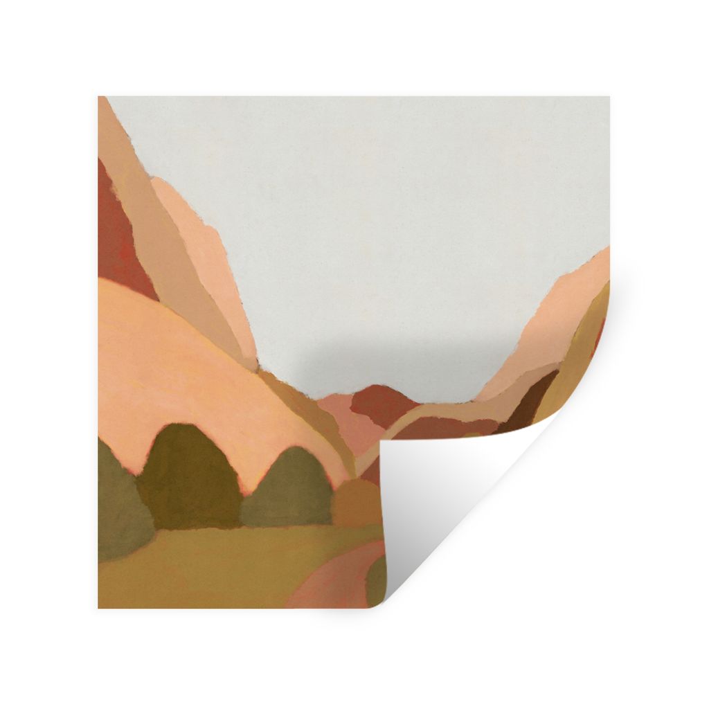 MuchoWow Wandtattoo Wandsticker Wandaufkleber Natur - Landschaft - Abstrakt - Kunst 80x80 cm Selbstklebend und Repositionierbar - Wierderverwendb...