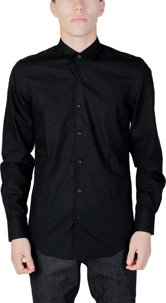 Antony Morato Herren Hemd Schwarz 457650 : Größe - 52 Größe: 52