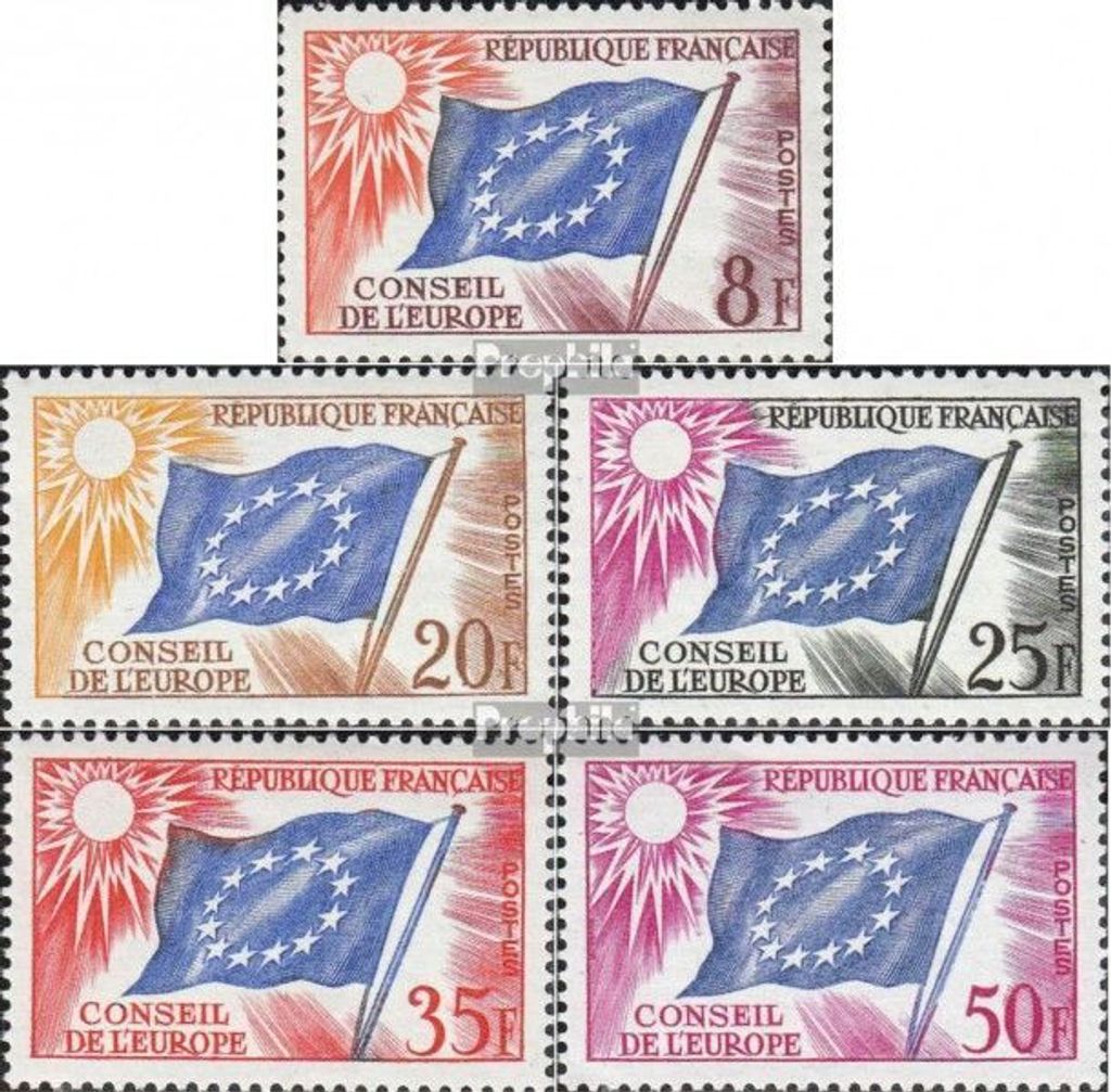 Briefmarken Frankreich 1958 Mi DA2-DA6 (kompl.Ausg.) gestempelt Europarat