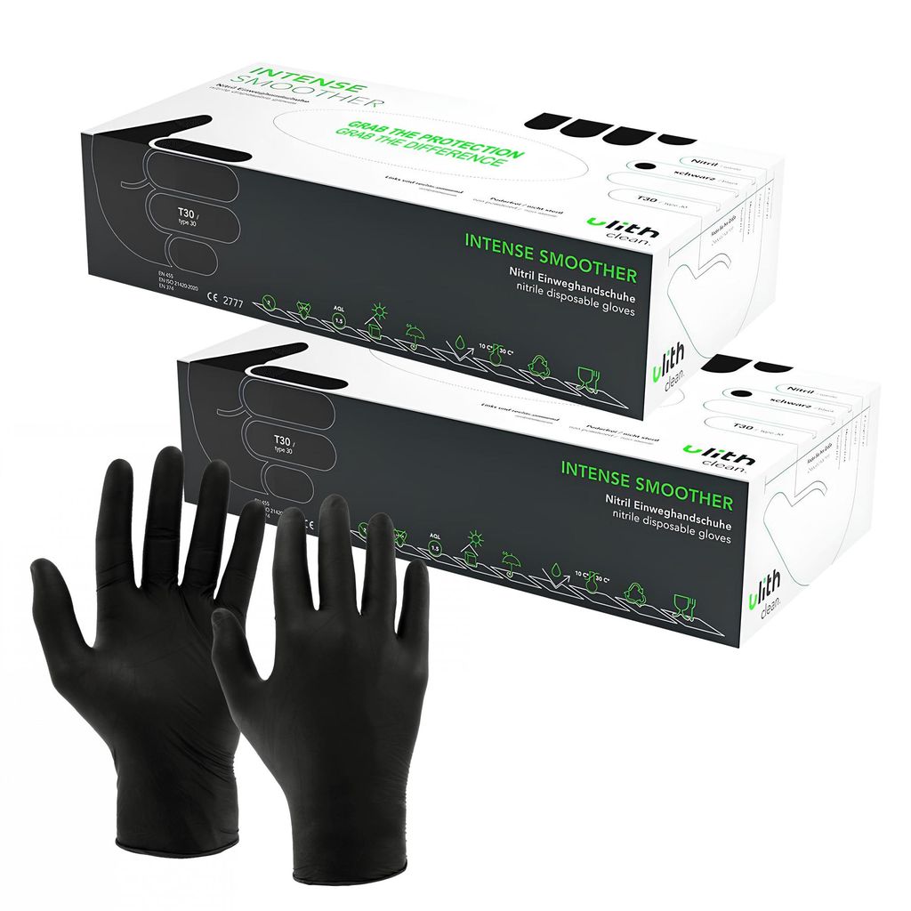 ARLI SET: 400x Nitril Einweghandschuhe S schwarz puderfrei Produktbild 