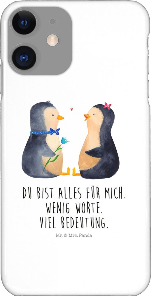 Mr. & Mrs. Panda Iphone 11 Handyhülle Pinguin Pärchen - Weiß - Geschenk, Hochzeitsgeschenk, Hülle, Smartphone, Hochzeit, Liebe, Cover, Handy Sc...