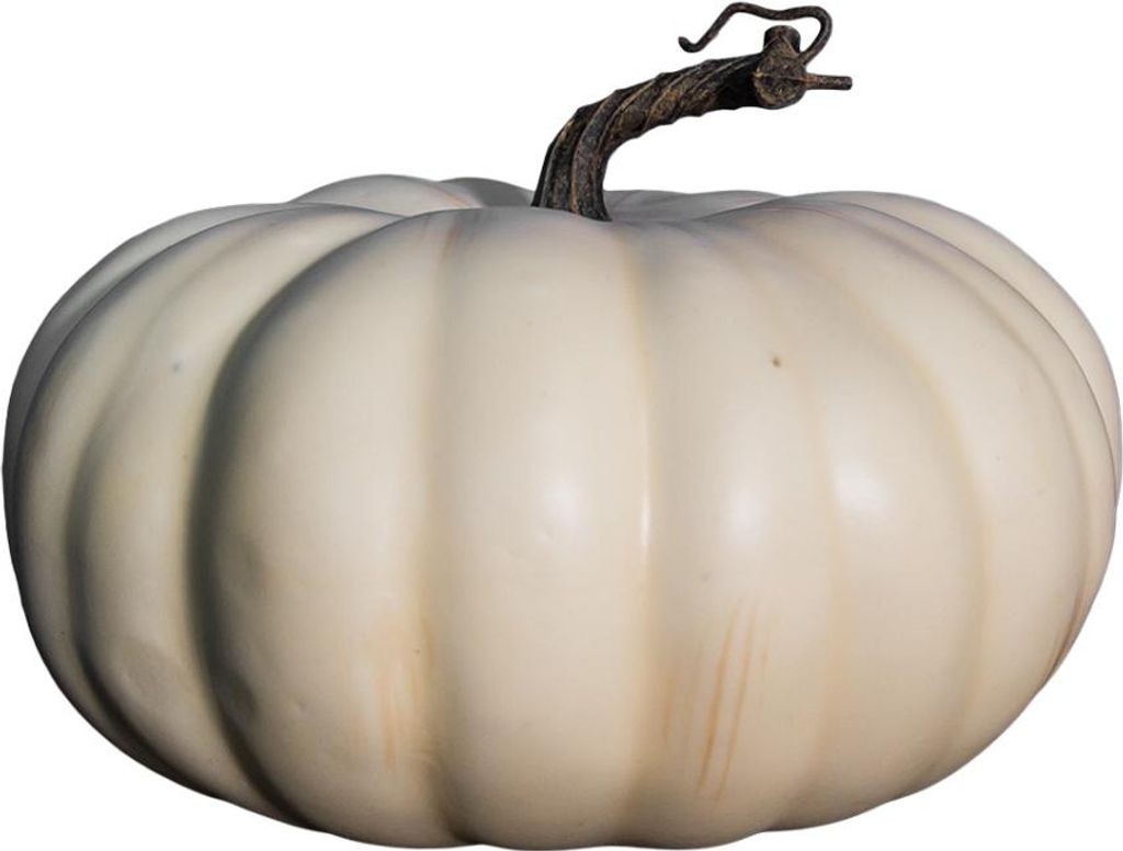 Eleganter, cremeweißer Kürbis als Dekoration 27 x 17 cm Produktbild 