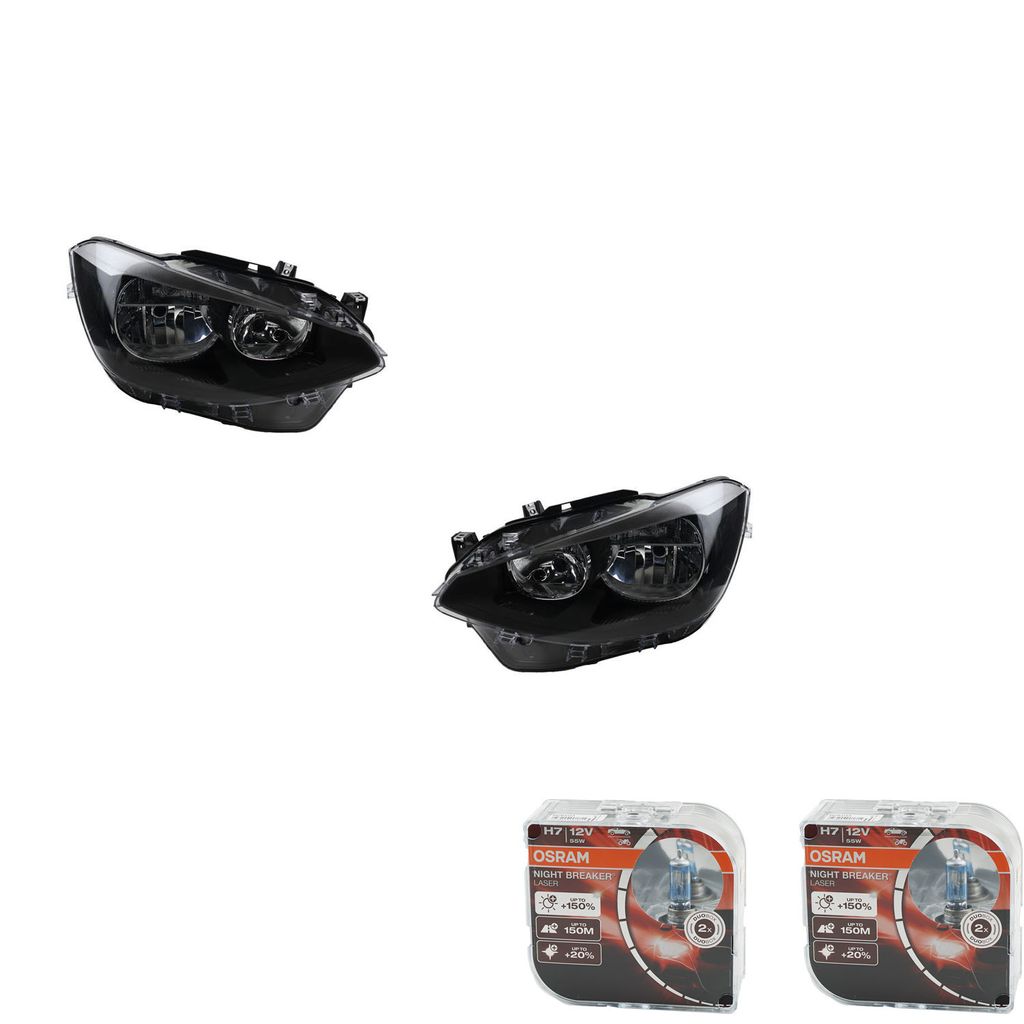 Johns, Scheinwerfer Osram Night Breaker Laser passend für BMW 1er F20 F21 10-15 L R 63117229671 7229671 63117229672 7229672