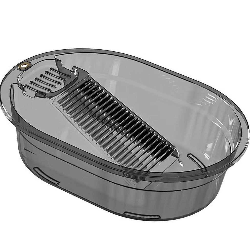Großes Waschbecken mit integrierter Waschbrett, PET Kunststoff, rutschfest, tragbar, für Wäsche, Schuhe und Haushalt
