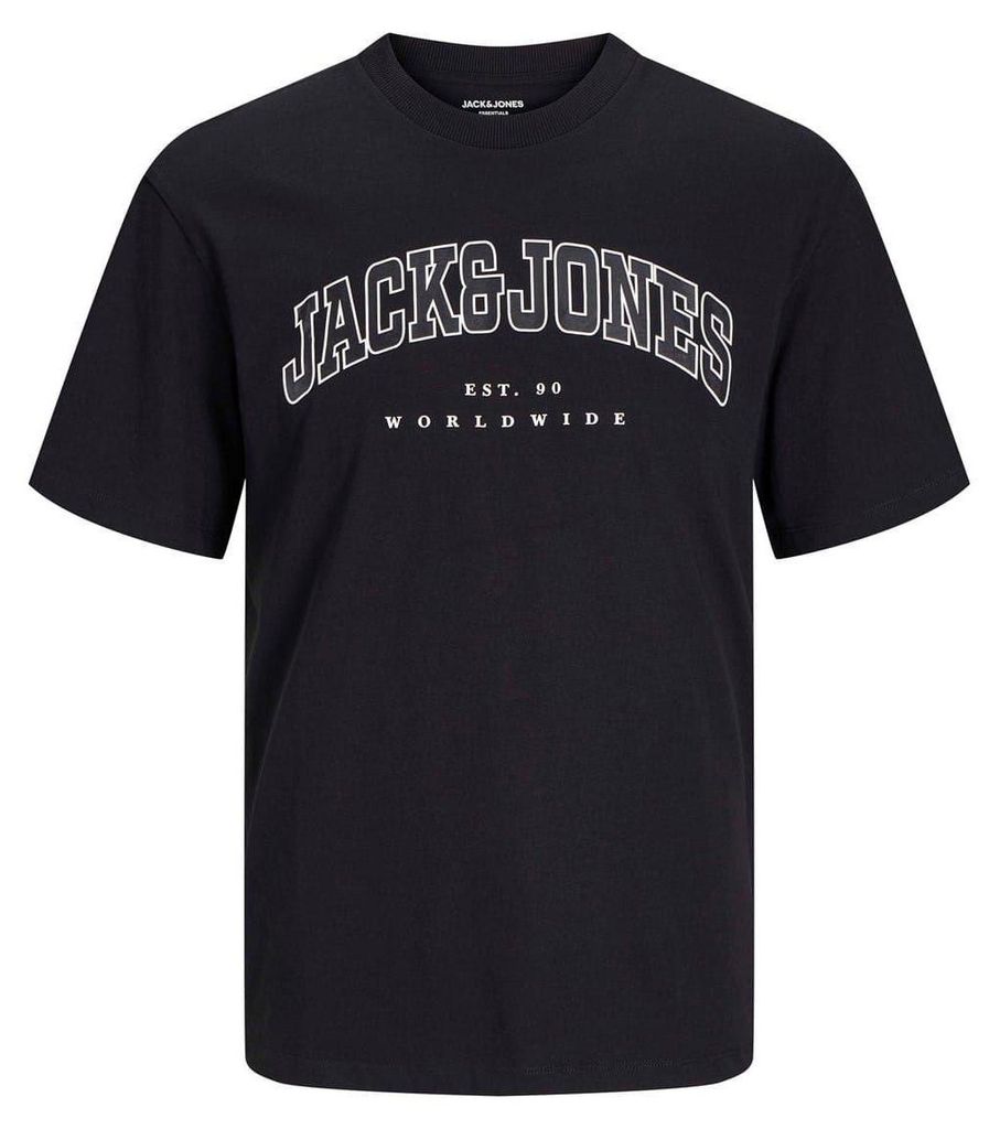 Jack And Jones - T-Shirt für Herren, Baumwolle, Plus GT17827 (4XL) (Schwarz)