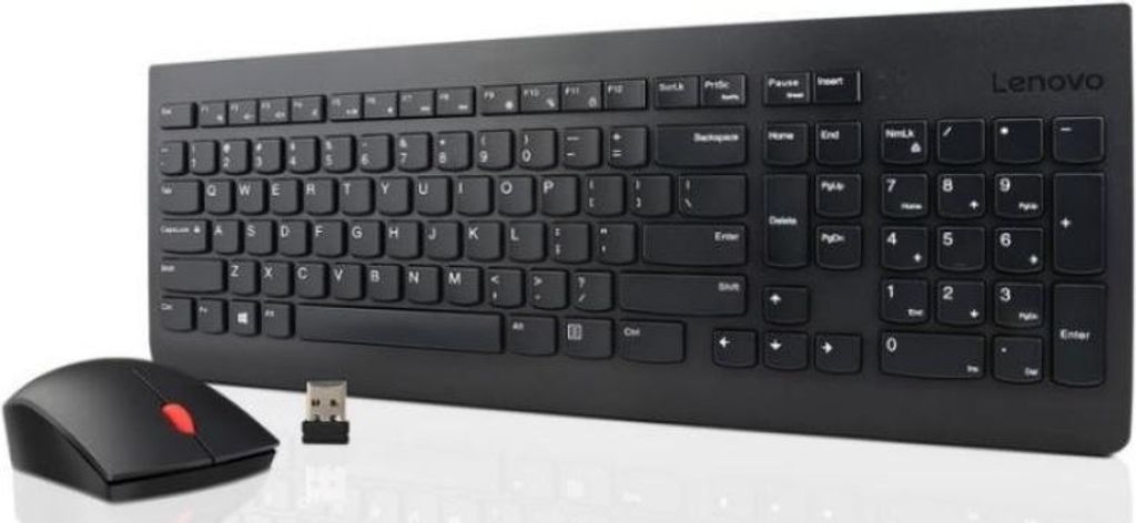 Lenovo 4X30M39497 - Volle Größe (100%) - Kabellos - RF Wireless - QWERTY - Schwarz - Maus enthalten