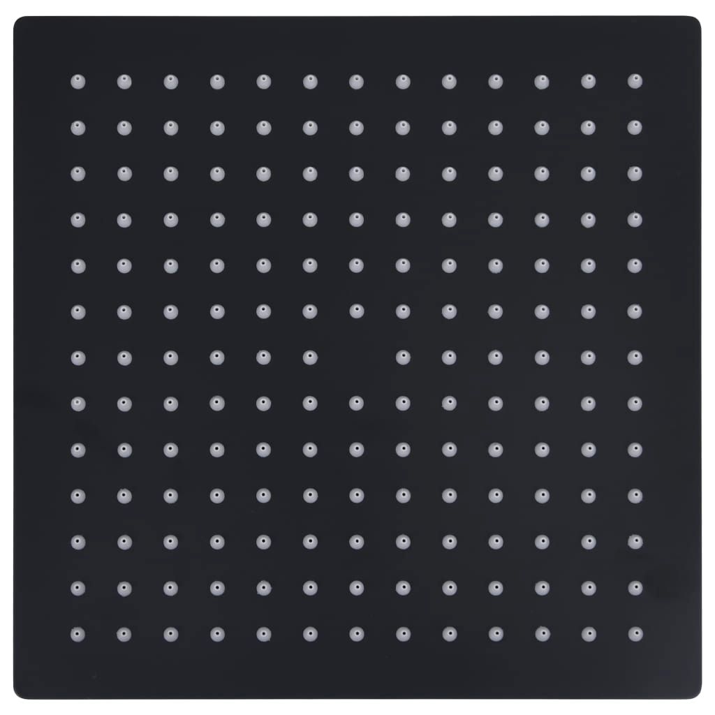 vidaXL Douche de pluie acier inoxydable 25x25 cm carré noir Image du produit 