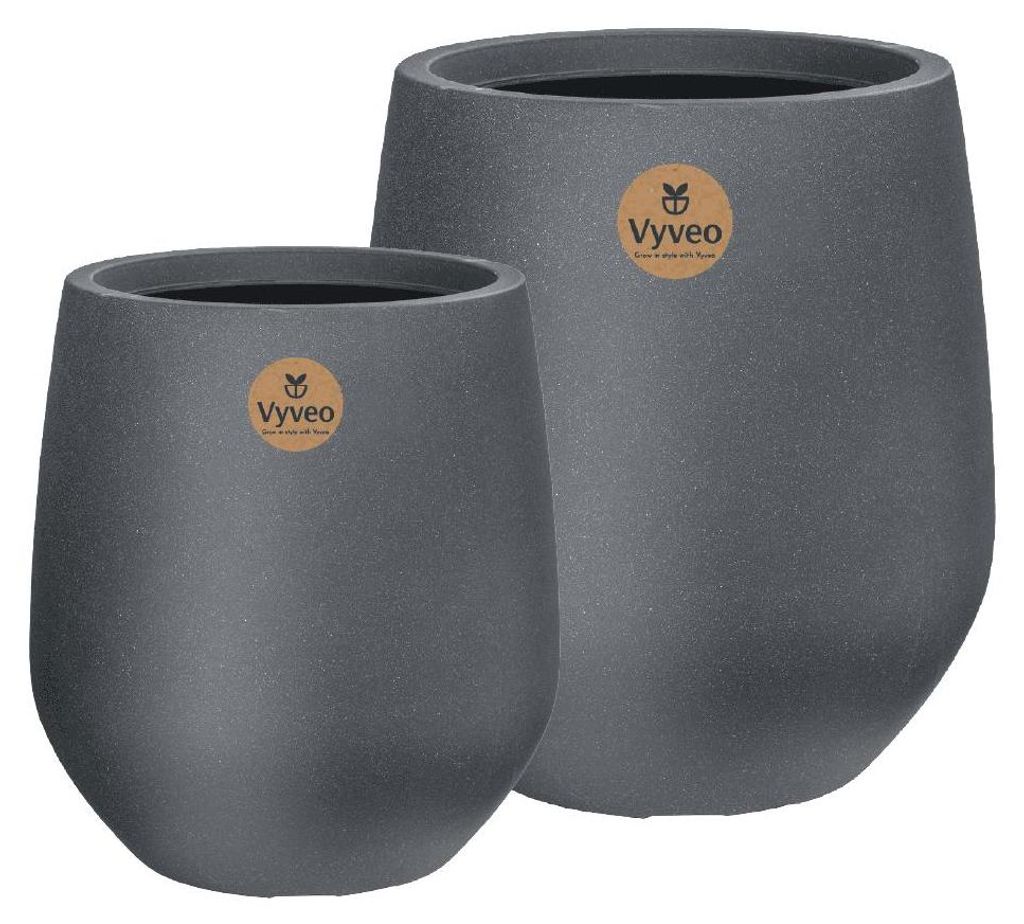 Vyveo - Vaso da fiori Amari - Nero - Set da 2 Immagine del prodotto 