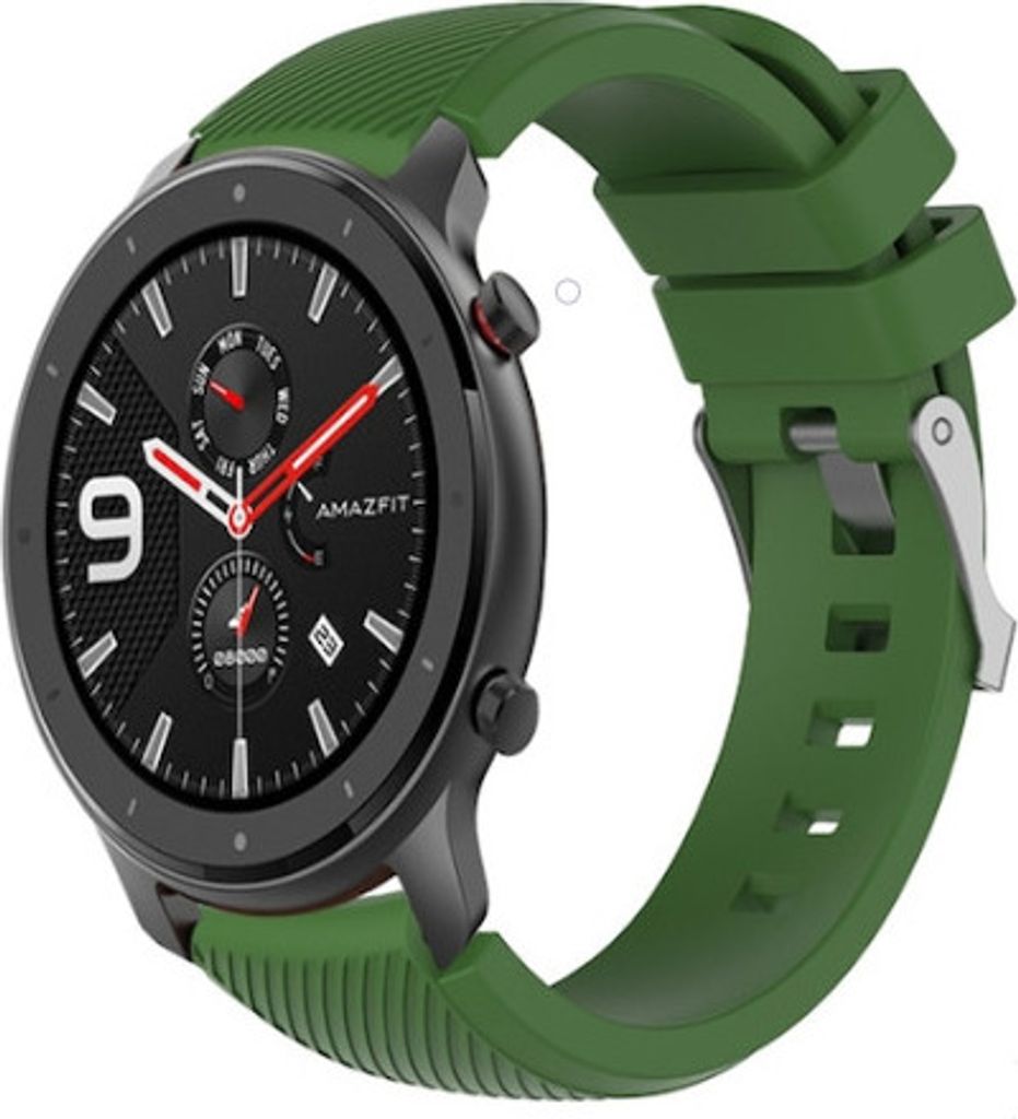 Strap-it Xiaomi Amazfit GTR Armband Silikon (Armeegrün)