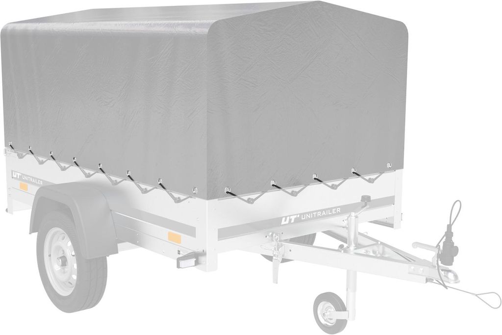 Rahmenabdeckung H-800 Unitrailer Plane Für Anhänger 200X125Cm Garten 201 Kipp