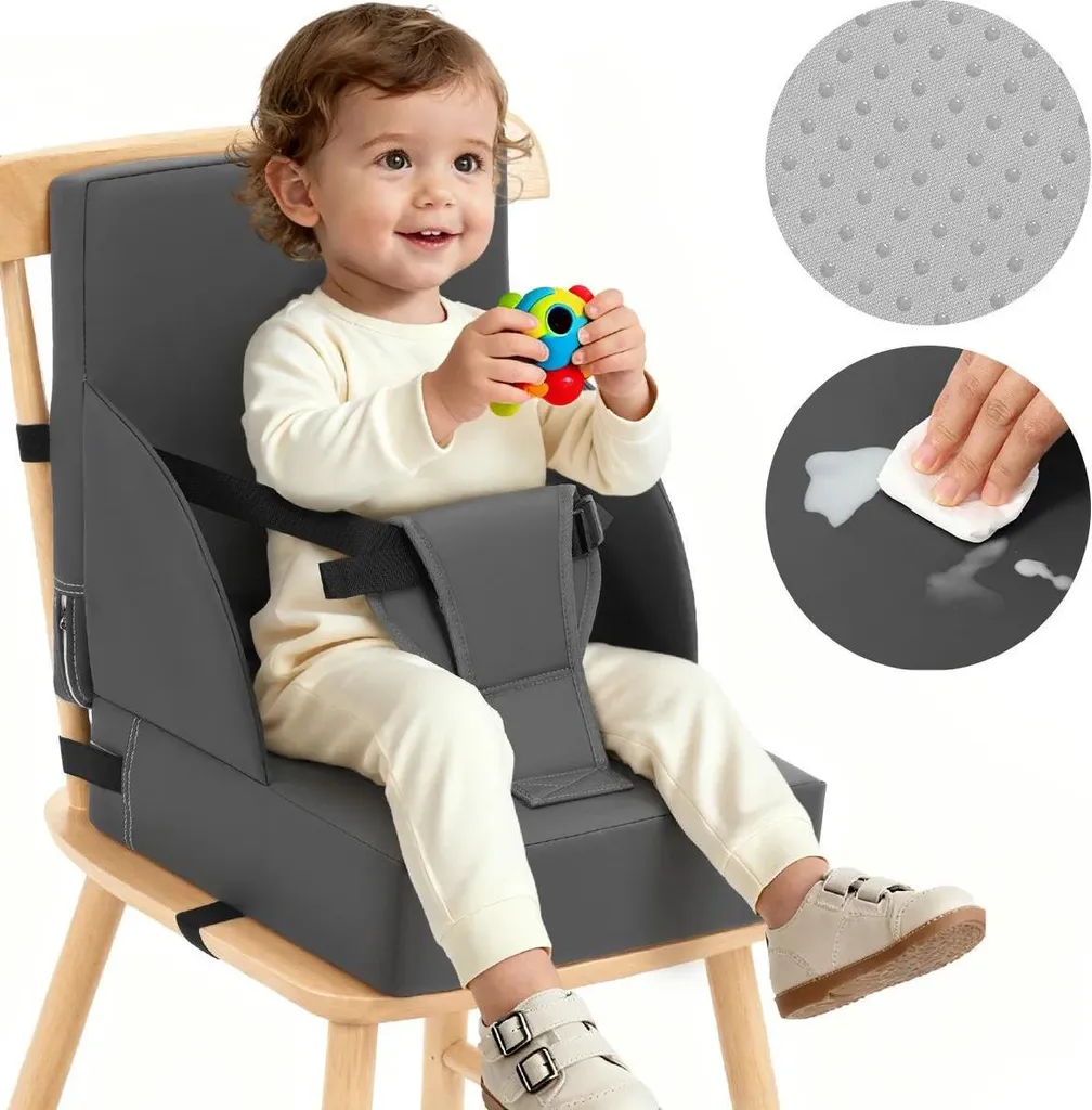 Miglior Rialzo Sedia Bambini Impermeabile - Grigio Nylon Portatile