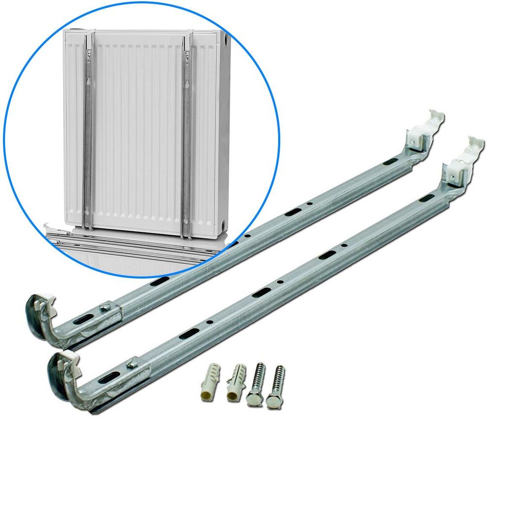 Belrad Heizkörper-Halterung 600 mm, stabile Wandkonsole zur Heizkörperbefestigung nach VDI 6036, mit Dübel & Schrauben, für viele Heizkörpertypen