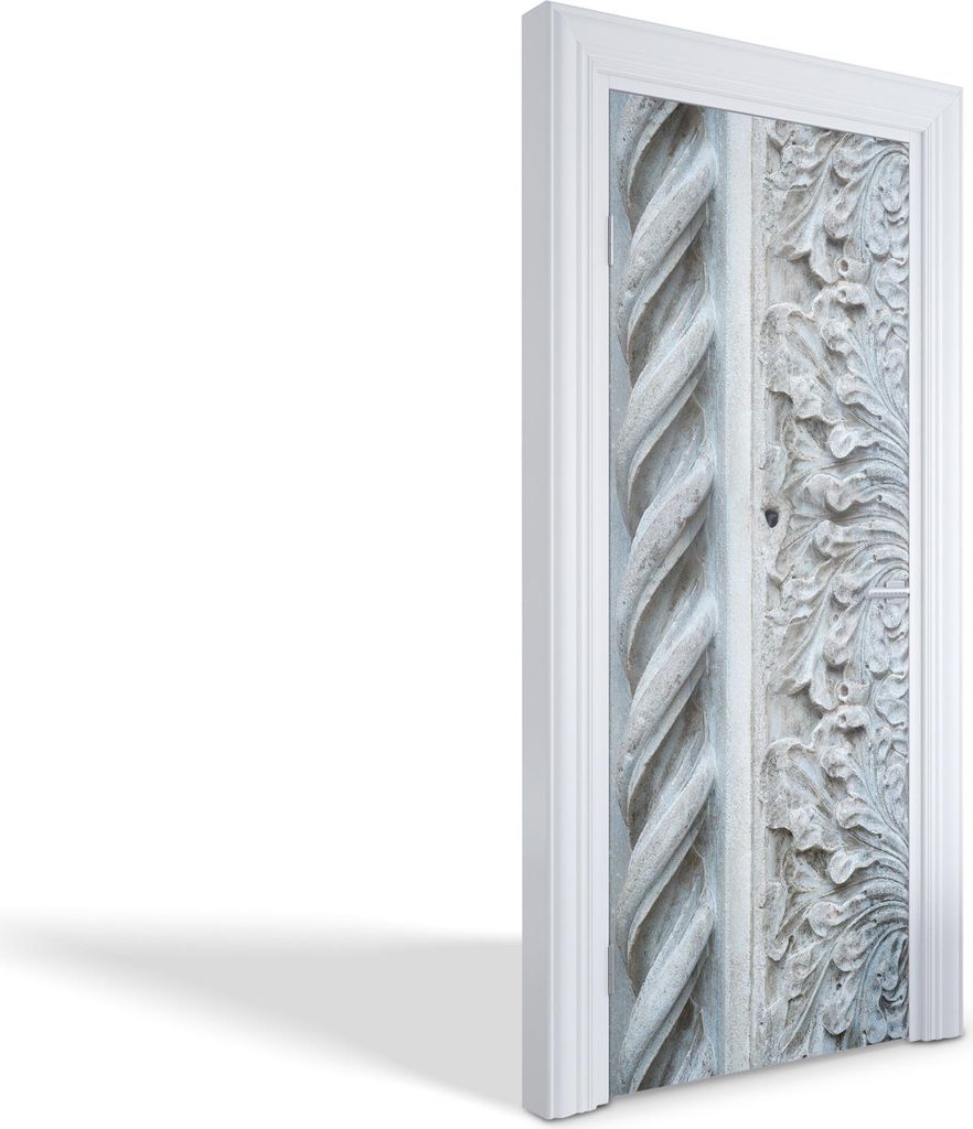 Innentür Folie Modern Selbstklebende Wandsticker Personalisiert - Steinornamente - 85 x 205 cm