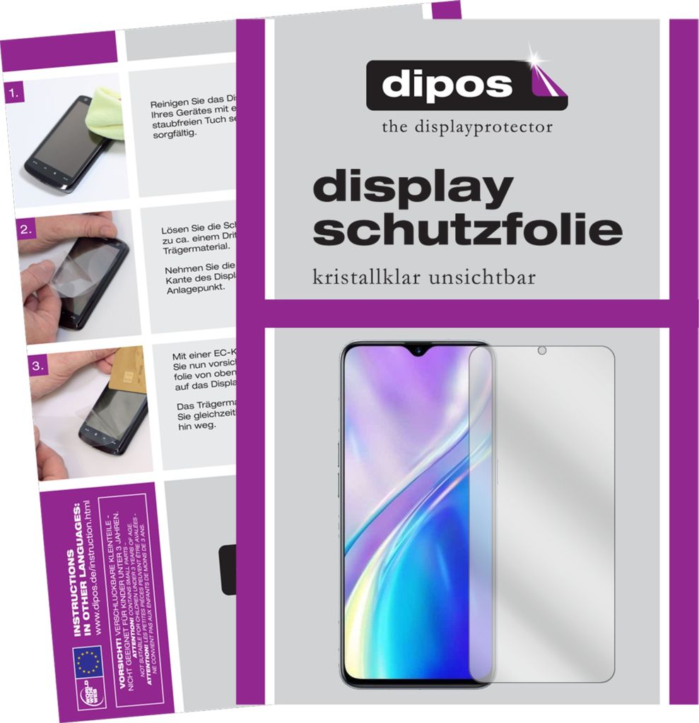 6x Schutzfolie für Oppo Realme 6i klar Displayschutzfolie Folie Display Schutz dipos