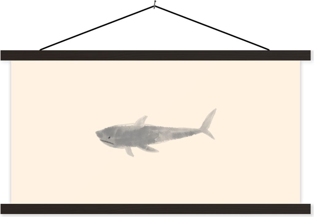 MuchoWow Textilposter Tiere - Fische - Meer 150x75 cm mit schwarzem Rahmen - Posterleiste