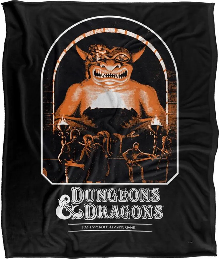 Plaid Dungeons & Dragons Blanc - Couverture First Edition pour Geek - 2