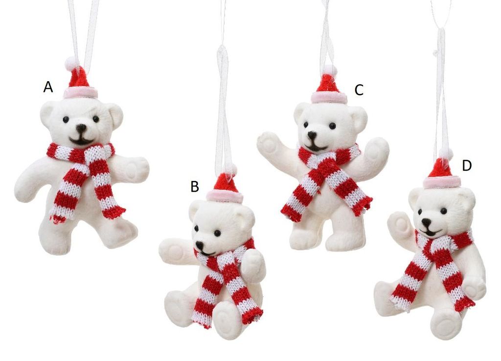Christbaumschmuck Eisbär Kunststoff 9,5cm Figur 1 Stück sortiert Weiß