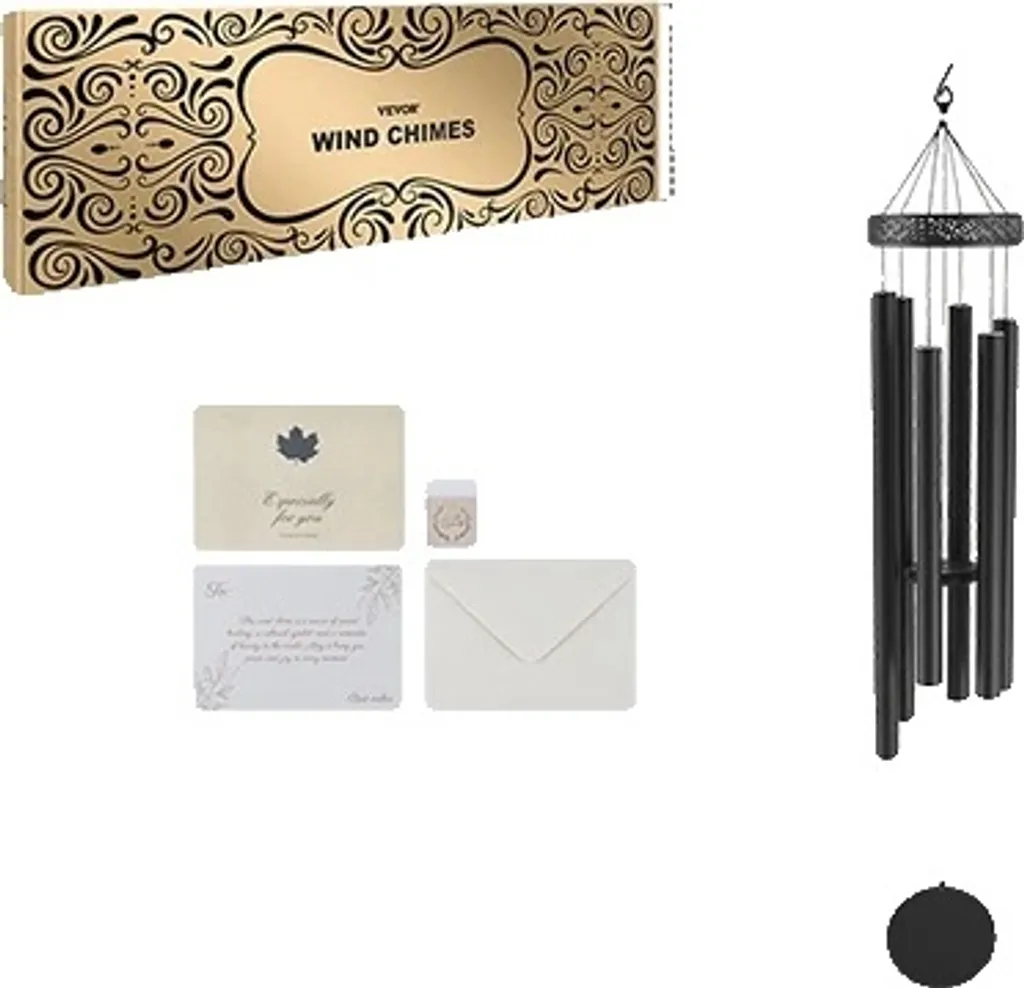 Carillon éolien géant pour jardin zen et décoration extérieure 58 pouces