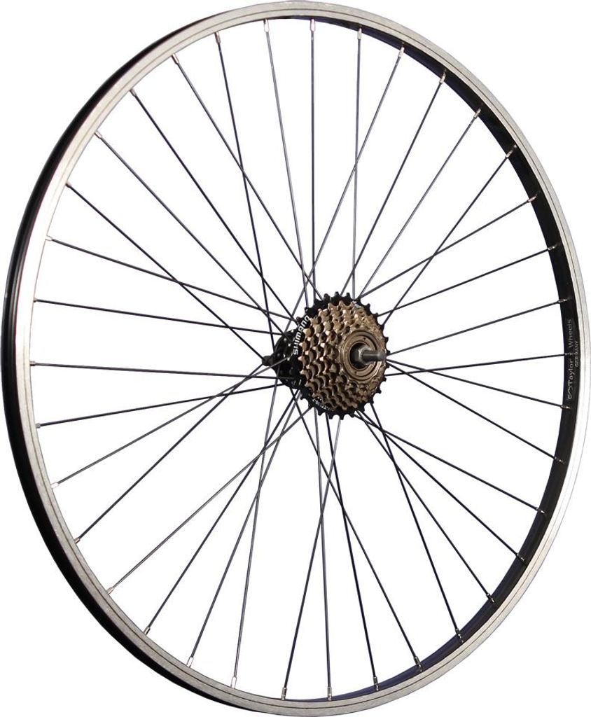 28 Zoll Fahrrad Hinterrad Aluminiumfelge mit 7 fach Produktbild 