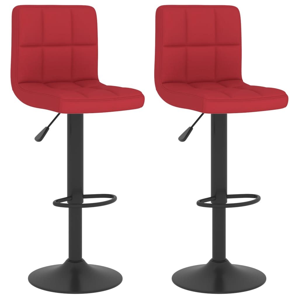 vidaXL Barhocker 2 Stk. Weinrot Stoff Produktbild 