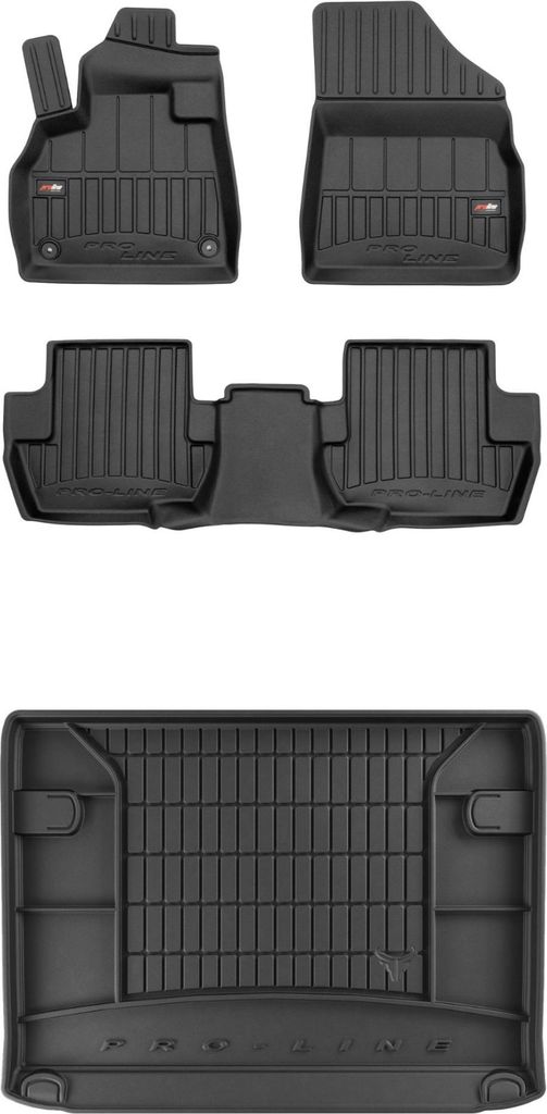 FROGUM Gummimatten Auto Fußmatten + Kofferraummatte für Citroën DS5 2011-2015