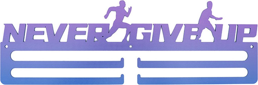 Doppelschicht abgerundete Eckmedaille Display Regal Anti-deformierte verdickte Badminton-Fußball-Basketball-Medaille Hängende Haushaltsvorräte-Lila