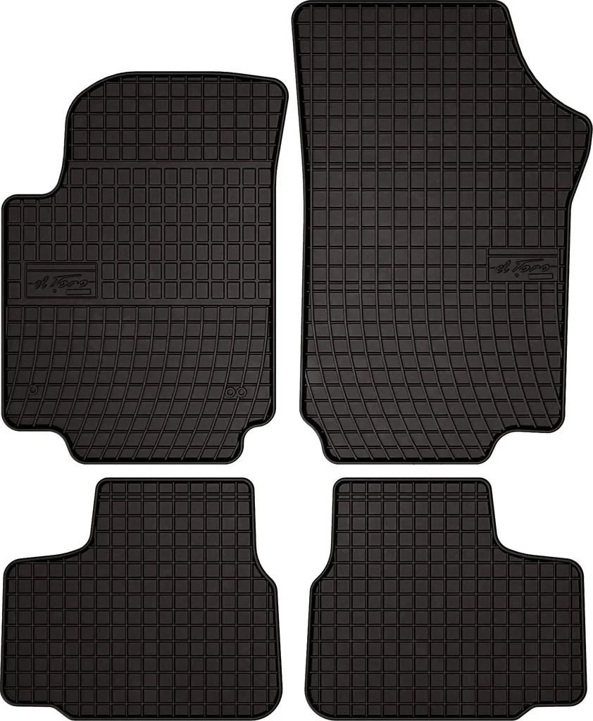 Tappetini Gomma Su Misura VW Up! 2011- Neri | Set 4pz con Clip