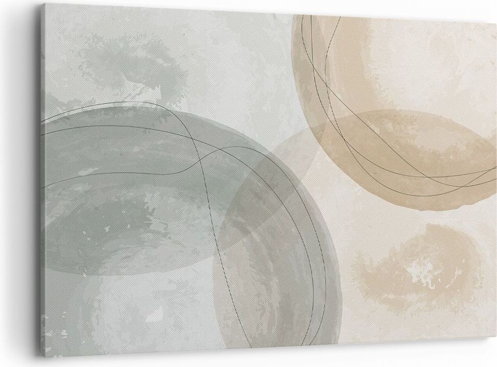 Bild auf Leinwand - Leinwandbild - Einteilig - Aquarell Räder Pastell - 100x70cm - Wand Bild - Wanddeko - Wandbilder - Leinwanddruck - Bilder - Wa...