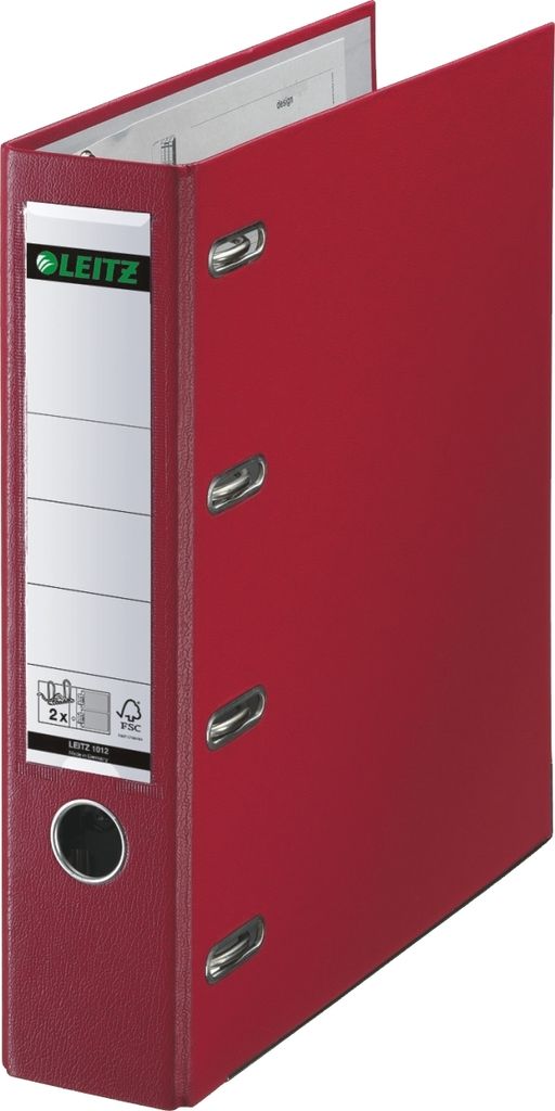 Leitz - Giro Bank Ordner Leitz A4 Dubbel 80mm PP Rd | 1 Stück | 5 Stücke