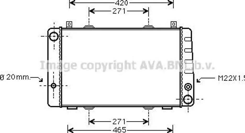 Radiateur Moteur AVA SA2009 OE 007401407 pour Skoda Felicia Berline
