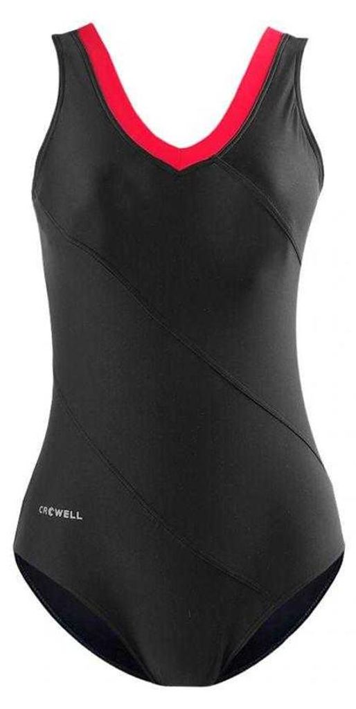 Crowell - "Angie" Badeanzug für Damen PP10803 (38 DE) (Schwarz/Rot)