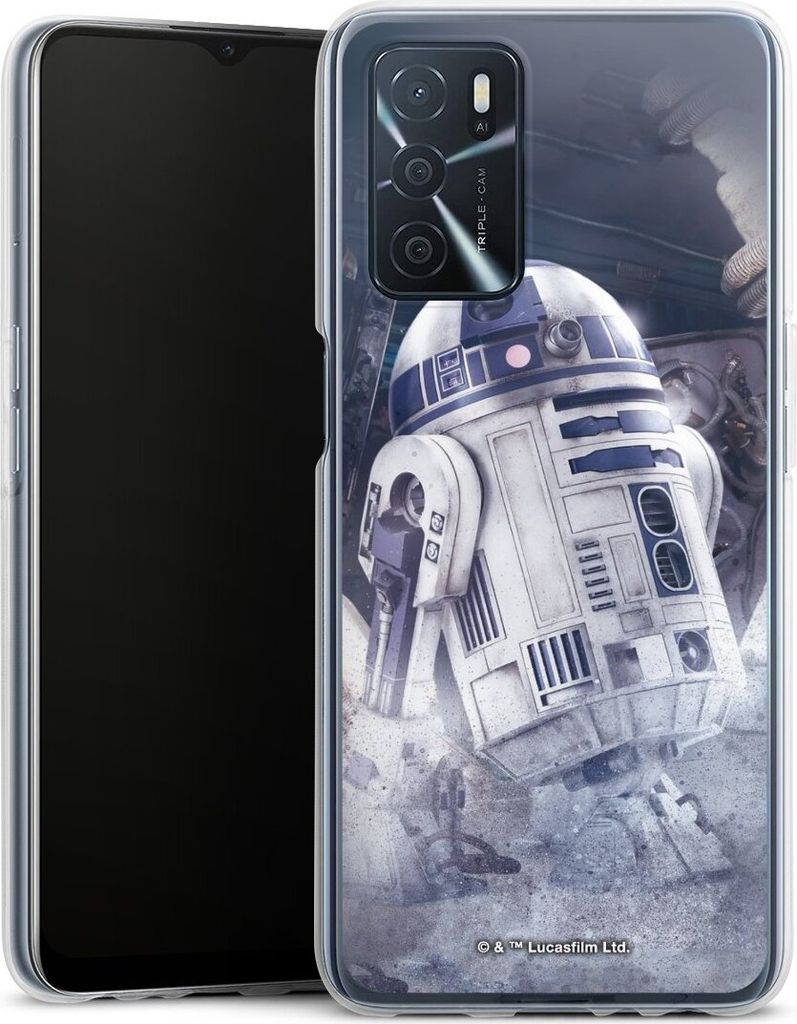 DeinDesign Handyhülle für Oppo A16 4G Silikon Hülle Case Smartphone Schutzhülle Fanartikel Roboter Star Wars