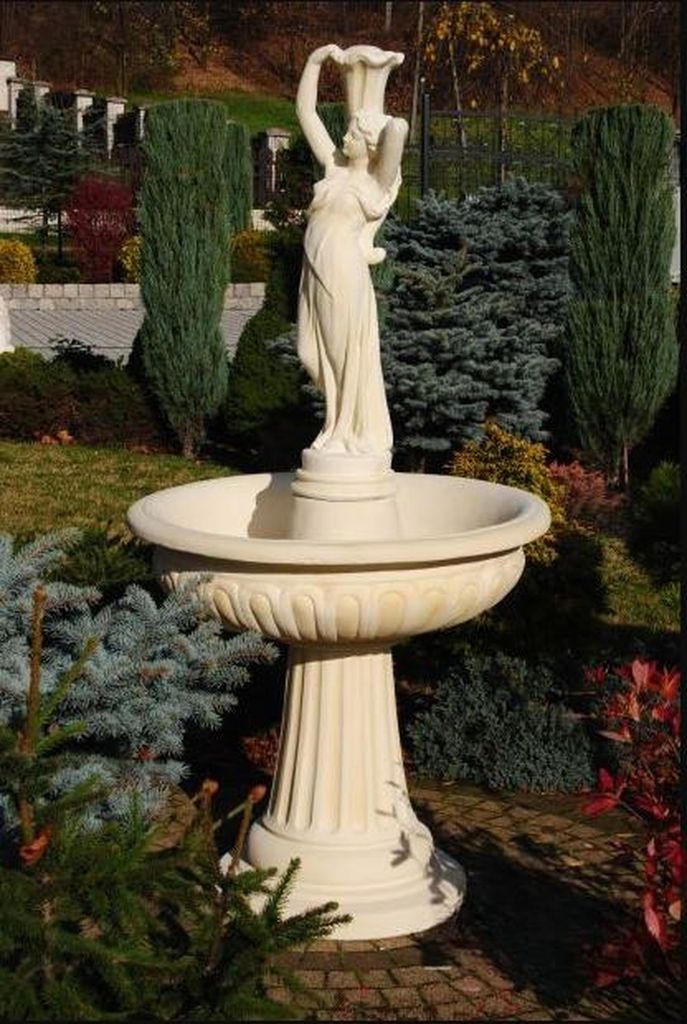 Springbrunnen Froschbrunnen Brunnen 184cm Steinbrunnen Gartenbrunnen Fontaine