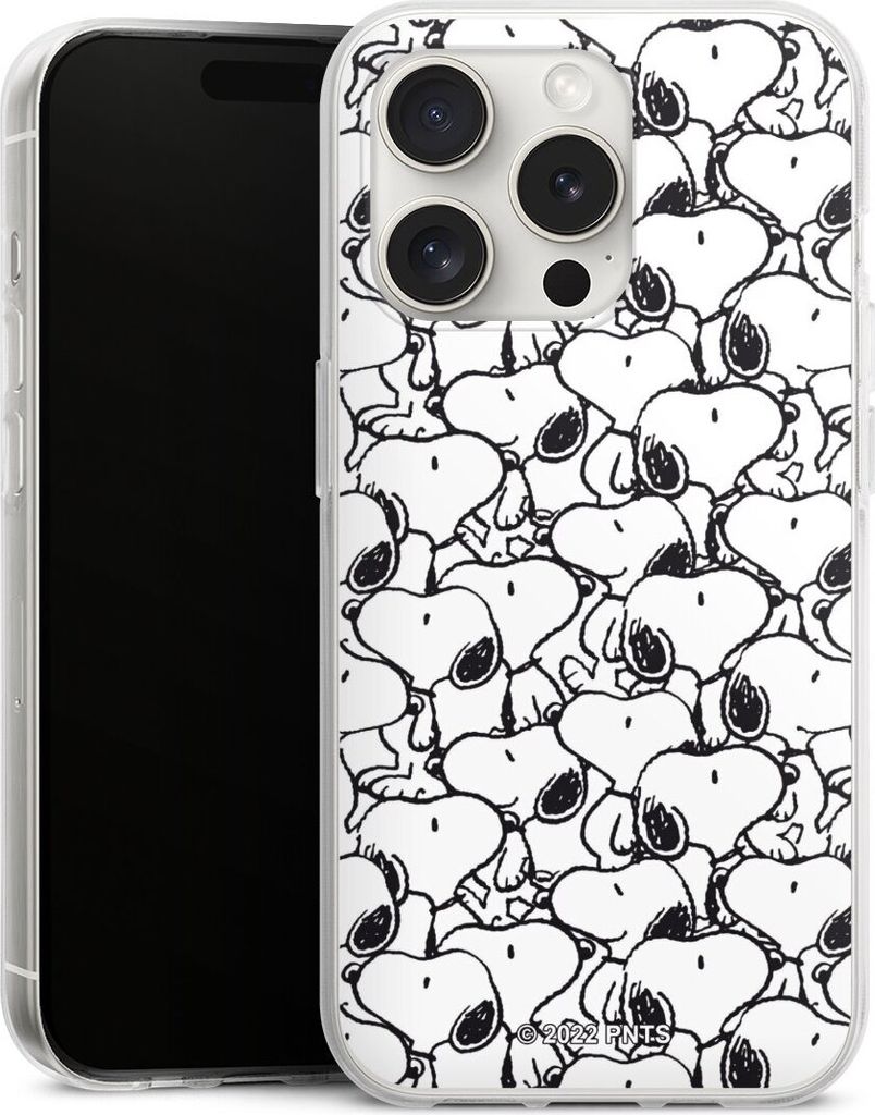 DeinDesign Handyhülle für Apple iPhone 15 Pro Silikon Hülle Case Smartphone Schutzhülle Muster Peanuts Snoopy