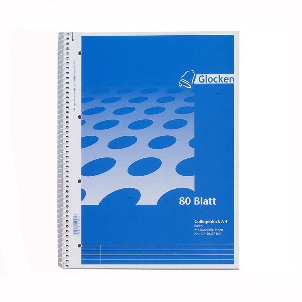 Glocken Collegeblock A4 liniert 80 Blatt holzfrei Produktbild 