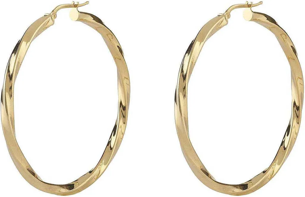 Orecchini Guess Hoops I Did It Again JUBE04184JWYGT/U Oro Cerchi 40mm