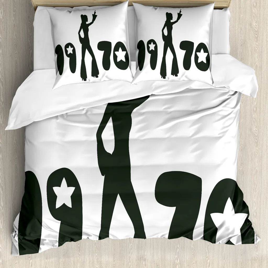 Offerta Copripiumino ABAKUHAUS 155x220 Anni 70 - Set Letto Completo