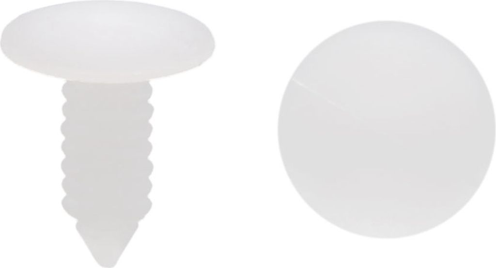 100 Stuecke Universal 6mm Lochdurchmesser weiss Kunststoff Auto Kotfluegel Nieten Befestigungshalter