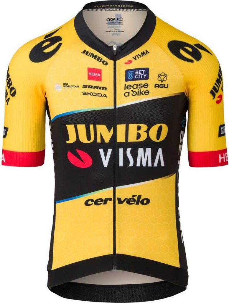 AGU Premium Replica SS Team Jumbo-Visma Men Jersey Yellow 2XL