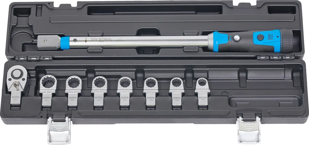 Clé dynamométrique 40-200 Nm avec cliquet 1/2 et 7 embouts - 2
