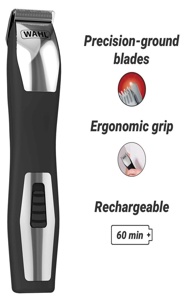 Wahl GroomsMan Pro, Akku, Selbstschärfende Rollen, Schwarz, Produktbild 