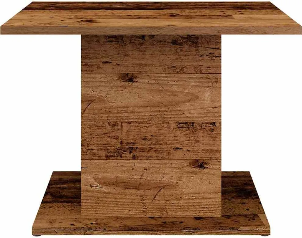 Table basse robuste imitation bois vieilli - Meuble stable et durable