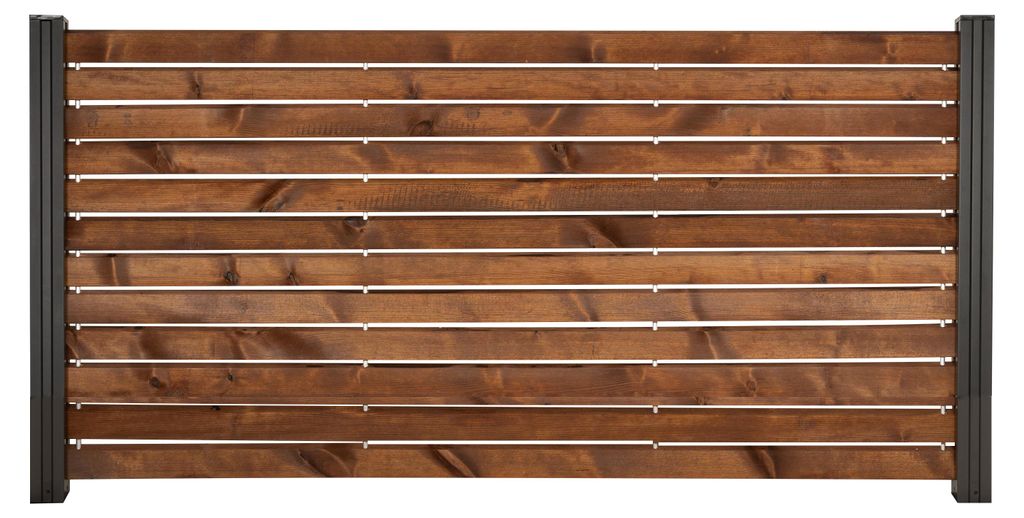 Ligna Gard Rhombus Holz Zaun Öland ca. 180 x 87 cm Skandinavische Kiefer Braun Ohne Pfosten Ohne Abschlussleiste