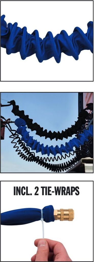 All Ride Schutzhülle Kabel und Luftschlauch 220CM Luft- und Spiralschlauch LKW und Kompressoren Wetterfest Blau