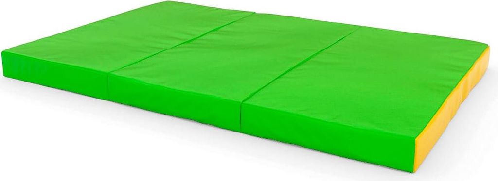 Turnmatte Comet Gymnastikmatratze 150x100x10 dreiteilig hellgrün-gelb