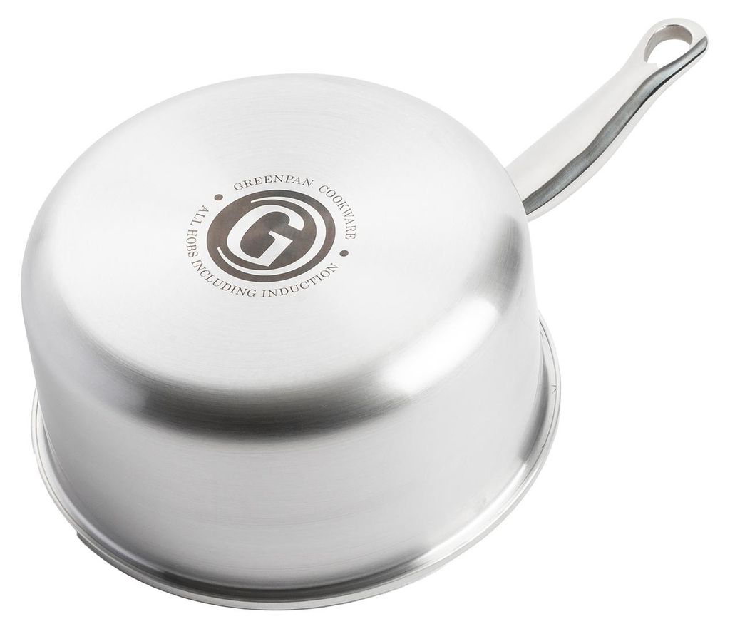 GreenPan Premiere Stielkasserolle 16cm Edelstahl spülmaschinenfest Antihaft