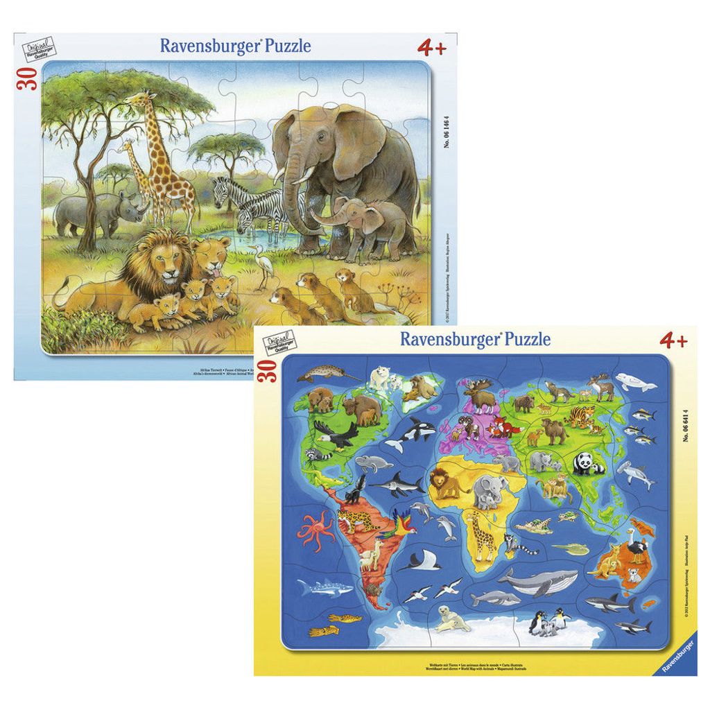 Ravensburger Rahmenpuzzle 06146 Afrikas Tierwelt 