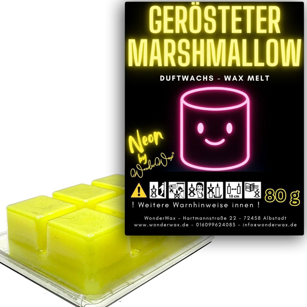 WonderWax Neon Duftwachs Wax Melts für Duftlampe, 6 Würfel Duftmelt Wachsmelt Sojawachs Neon Würfel für Raumdüfte, Wachs Duftöl Indoor Herbst...