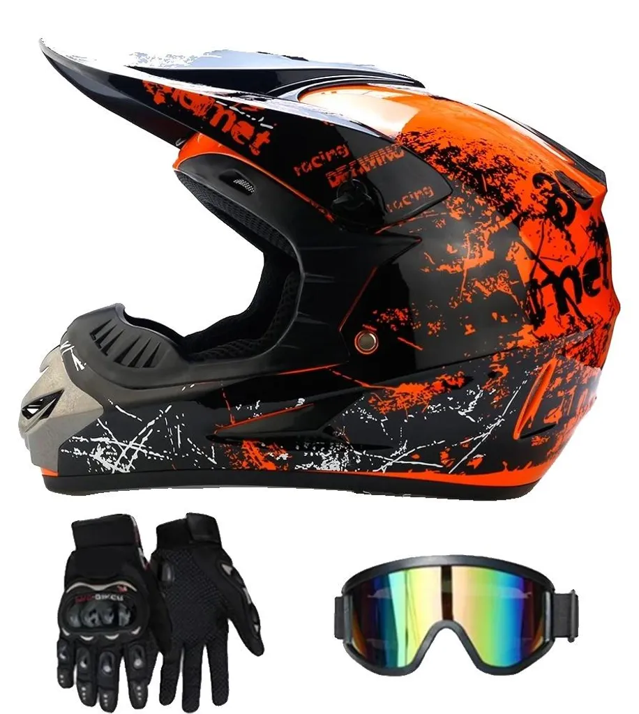 Casque motocross ergonomique confortable toutes saisons en taille M