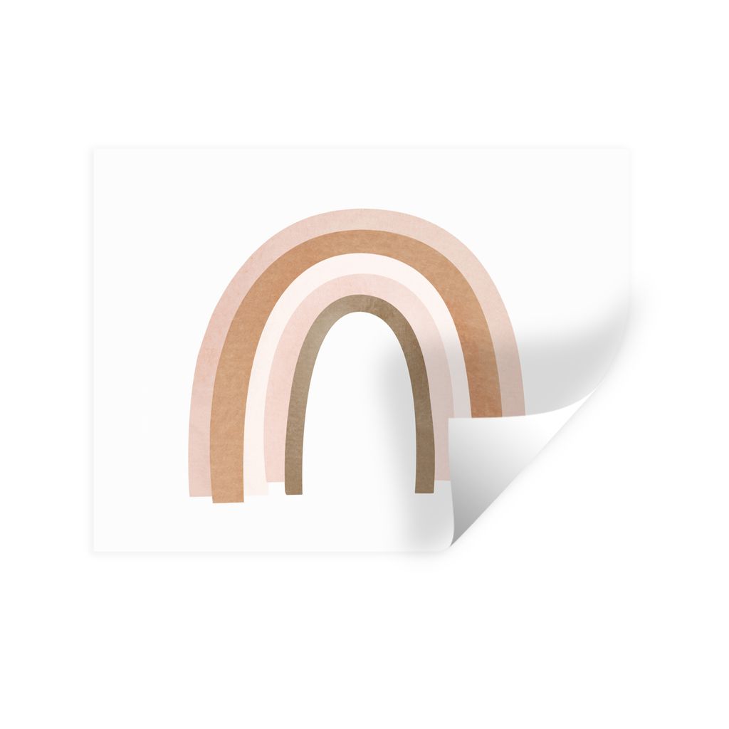 MuchoWow Wandtattoo Wandsticker Wandaufkleber Abstrakt - Kunst - Regenbogen - Muster 40x30 cm Selbstklebend und Repositionierbar - Faltenfrei